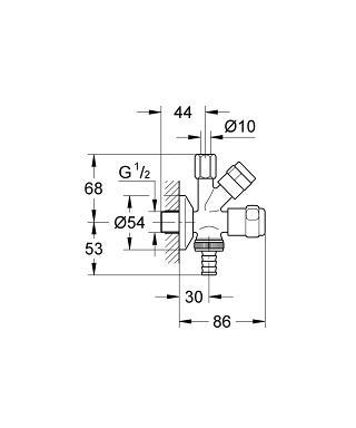 Grohe Ara Musluk Çamaşır Musluk Çıkışlı - 41073000 - Thumbnail