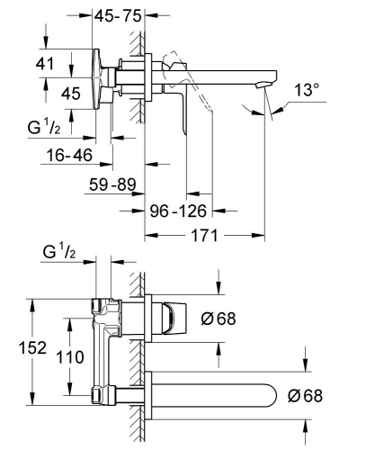 Grohe Bauedge İki Delikli Lavabo Bataryası 20474000 - Thumbnail