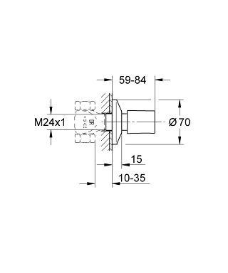 Grohe Bau Cosmopolitan Ankastre Stop Valf - 19917000 - Thumbnail