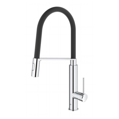 Grohe Eviye Bataryası Spiralli 2Fonk Concetto Krom/Siyah-31491000 - Thumbnail