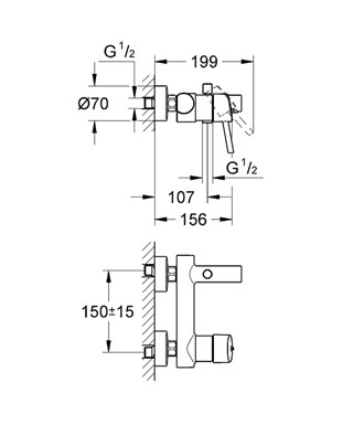 Grohe Concetto Tek Kumandalı Banyo Bataryası - 32211001 - Thumbnail