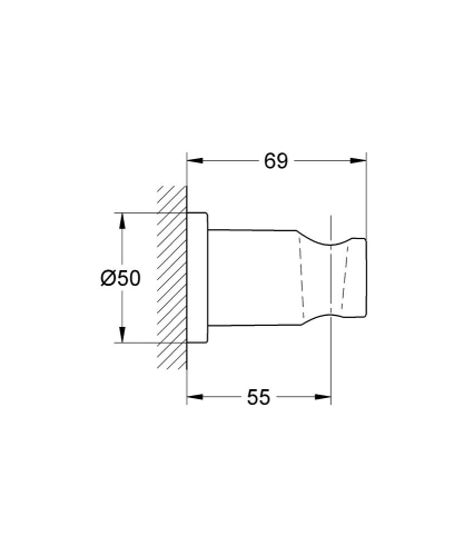 Grohe Rainshower® El Duşu Askısı Brushed Cool Sunrise - 27074GN0 - Thumbnail