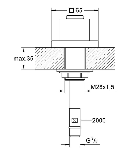 Grohe El Duşu İçin Küvet Üstü Adaptör - 27531000 - Thumbnail