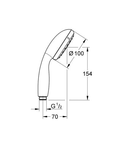 Grohe Tempesta 100 El Duşu 2 Akışlı 2759710E - Thumbnail