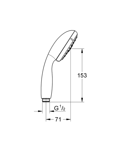 Grohe New Tempesta 100 El Duşu 3 Akışlı - 28419002 - Thumbnail