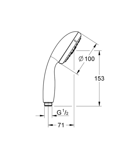 Grohe El Duşu New Tempesta 4 Fonksiyon Krom - 28421002 - Thumbnail