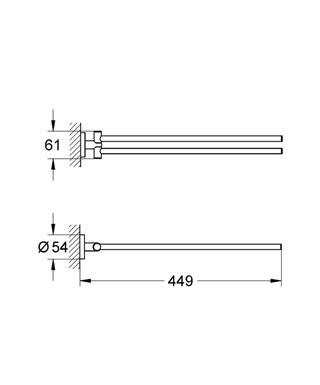 Grohe Essentials İkili Havluluk - 40371001 - Thumbnail