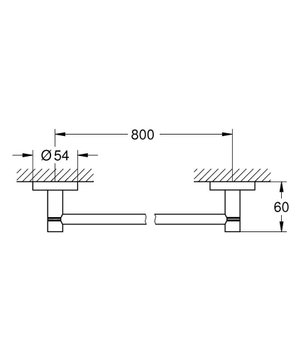 Grohe Essentıals Uzun Havluluk 800 mm Krom 40386001 - Thumbnail