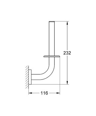 Grohe Essentials Dikey Yedek Tuvalet Kağıtlığı - 40385001 - Thumbnail