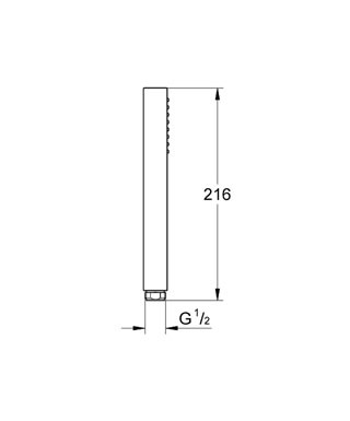 Grohe Euphoria Cube Metal El Duşu 1 Akışlı - 27888000 - Thumbnail