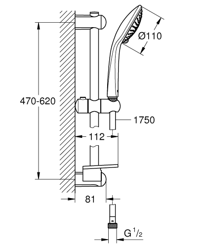 Grohe Euphoria Sürgülü Duş Seti Champagne 3 Akışlı - 27232001 - Thumbnail