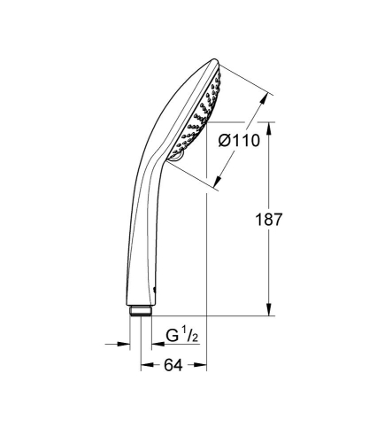 Grohe Euphoria El Duşu 3 Akışlı - 27222000 - Thumbnail