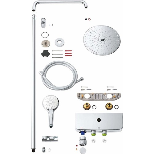 Grohe Euphoria SmartControl System 260 Mono Duvara Monte Termostatik Bataryalı Duş Sistemi - 26509000 - Thumbnail