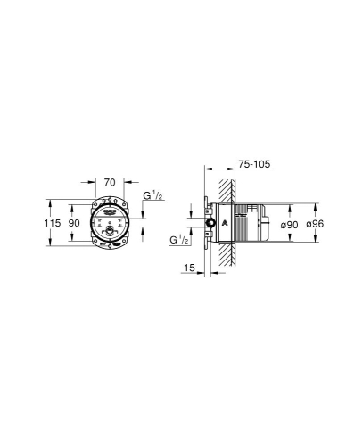 Grohe Rainshower Evrensel Sert Kutu, 1/2 26483000 - Thumbnail