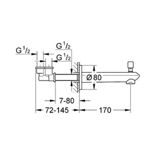 Grohe Eurodisc Cosmopolitan Yön Değiştiricili Çıkış Ucu - 13279002 - Thumbnail