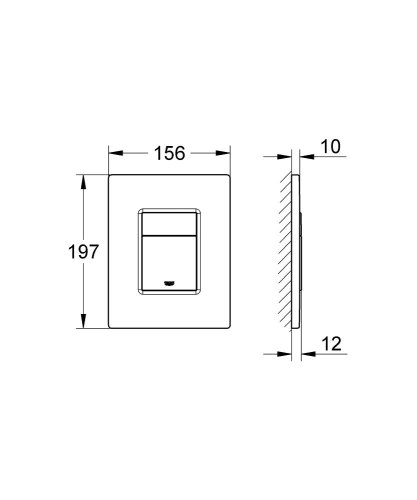 Grohe Gömme Rezervuar Kumanda Paneli ABS Altın Renk - 38732GL0 - Thumbnail