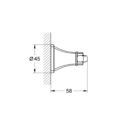 Grohe Bornoz Askısı Grandera Krom - 40631000 - Thumbnail