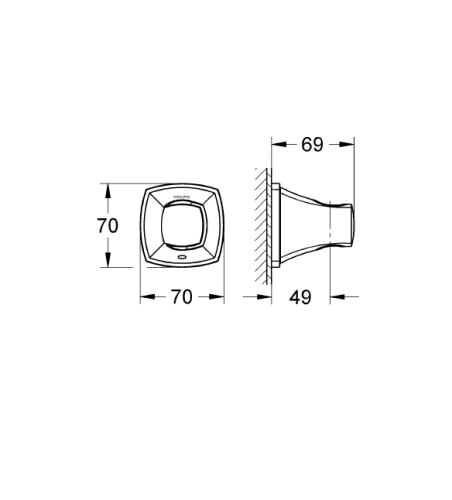 Grohe El Duşu Askısı Grandera Krom - 27969000 - Thumbnail