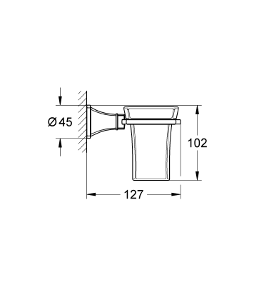 Grohe Diş Fırçalık Ve Tutacağı Grandera Krom - 40626000 - Thumbnail