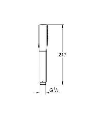 Grohe El Duşu Tek Akışlı Grandera Krom/Altın - 26037IG0 - Thumbnail