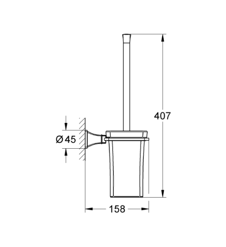 Grohe Tuvalet Fırçalığı Grandera Krom - 40632000 - Thumbnail