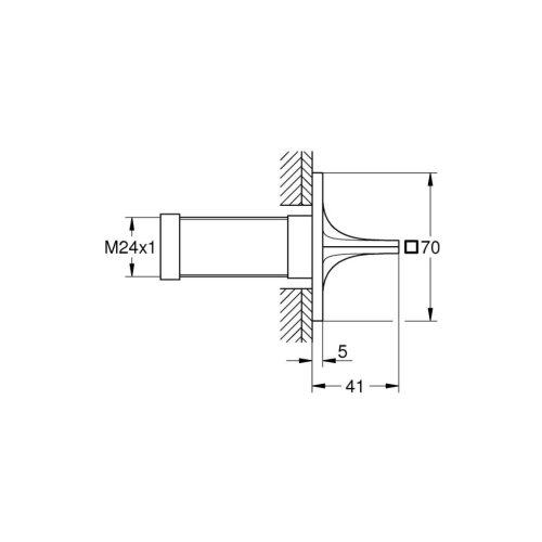 Grohe Allure Ankastre Stop Valf - 19334001 - Thumbnail