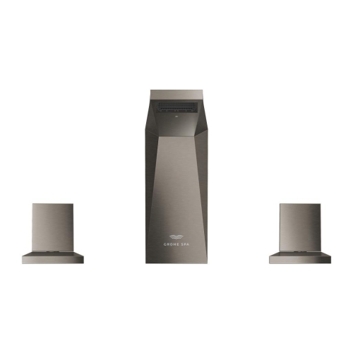 Grohe Allure Brilliant 3 Delikli Lavabo Bataryası M Boyut Brushed Hard Graphite - 20626AL0 - Thumbnail