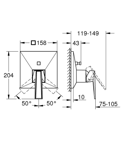 Grohe Allure Brilliant Private Collection Ankastre Banyo Bataryası - 24427000 - Thumbnail