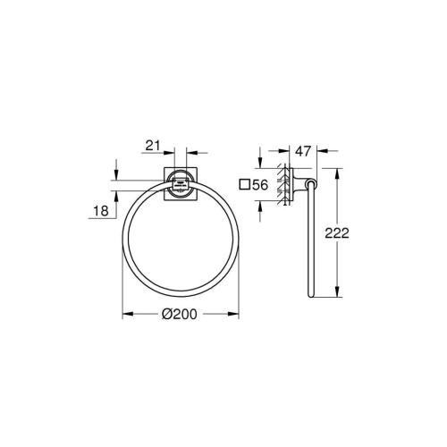 Grohe Allure Halka Havluluk - 40339001 - Thumbnail