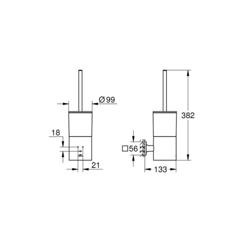 Grohe Allure Tuvalet Fırçası Seti - 40340001 - Thumbnail