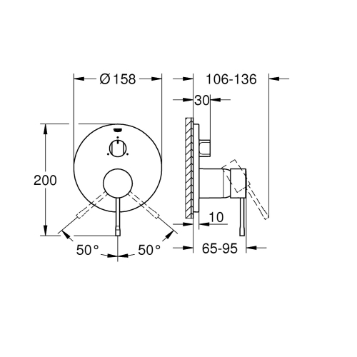 Grohe Ankastre Banyo Bat. 3 Çık. Essence Brushed Hard Graphite - 24092AL1 - Thumbnail