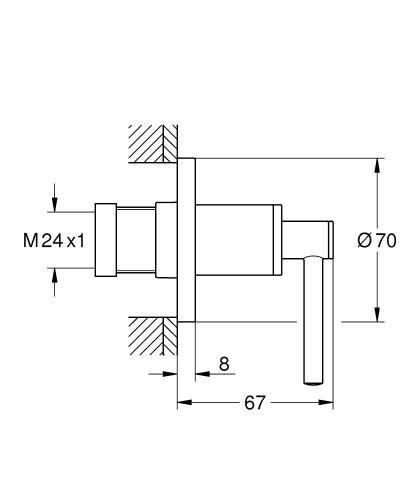 Grohe Ankastre Stop Valf Atrio Br. Hard Graphite - 29397AL0 - Thumbnail