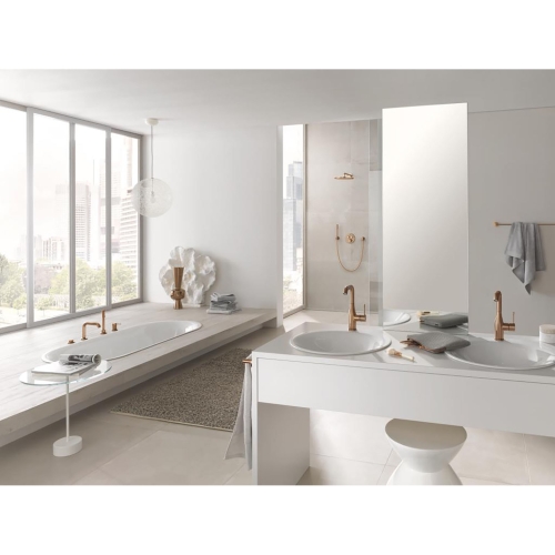 Grohe Grohtherm Smartcontrol Çift Valfli Akış Kontrollü, Ankastre Termostatik Duş Bataryası Brushed Warm Sunset - 29119DL0 - Thumbnail