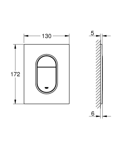 Grohe Arena Cosmopolitan S Kumanda Paneli Brushed Hard Graphite - 37624AL0 - Thumbnail