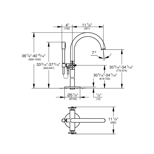 Grohe Ayaklı Yerden Küvet Bataryası Atrio Krom - 25044003 - Thumbnail