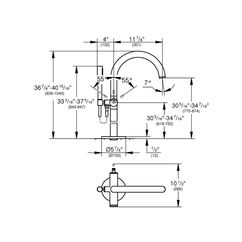 Grohe Ayaklı Yerden Küvet Bataryası Atrio Krom - 32653003 - Thumbnail