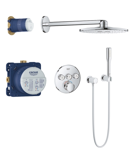 Grohe Banyo Batarya Seti Ankastre Termostatik SC Krom - 34705000 - Thumbnail