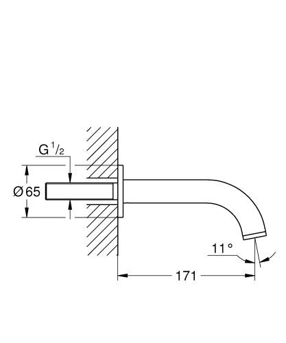 Grohe Çıkış Ucu Atrio Brushed Hard Graphite - 13139AL3 - Thumbnail