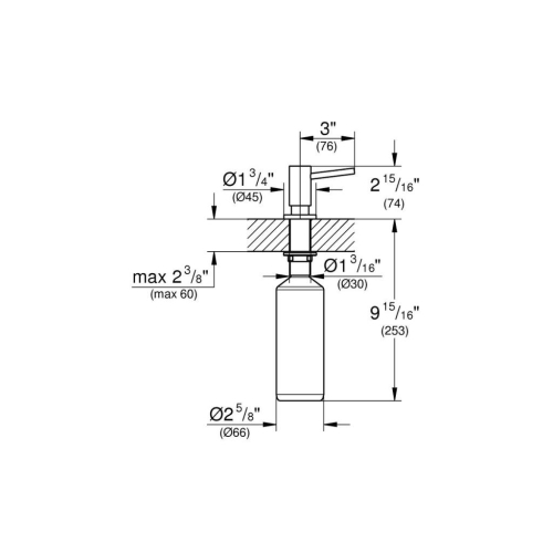 Grohe Cosmopolitan Sıvı Sabunluk Brushed Hard Graphite - 40535AL0 - Thumbnail