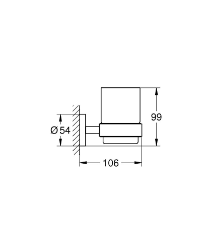 Grohe Diş Fırçalık Seti Essentials Mat Siyah - 1022562430 - Thumbnail