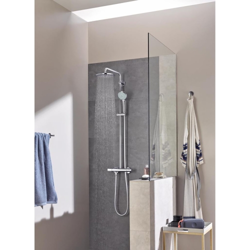 Grohe Duş Batarya Seti Termostatik Tepe + El Duşlu Krom- 27964000 - Thumbnail