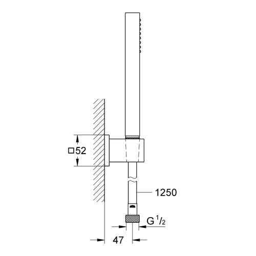 Grohe El Duş ve Askı Seti Euphoria Cube Krom - 27703000 - Thumbnail