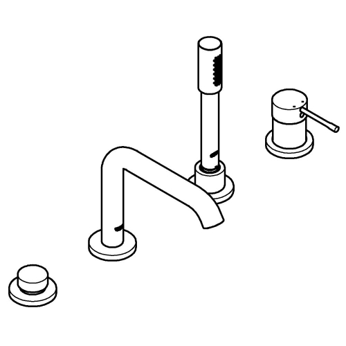 Grohe Essence Dört Delikli Küvet Bataryası Hard Graphite - 19578A01 - Thumbnail