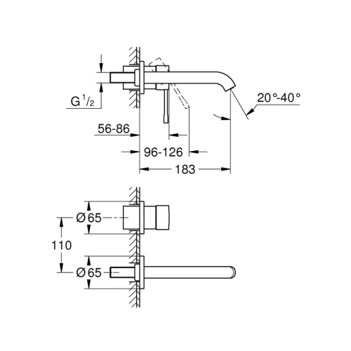 Grohe Essence İki Delikli Lavabo Bataryası M Brushed Hard Graphite - 29192AL1 - Thumbnail