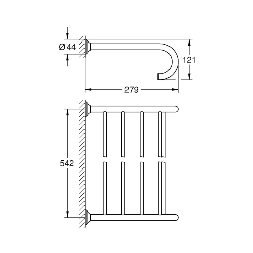 Grohe Essentials Authentic Banyo Havluluğu - 40660001 - Thumbnail