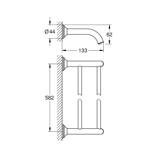 Grohe Essentials Authentic İkili Havluluk - 40654001 - Thumbnail