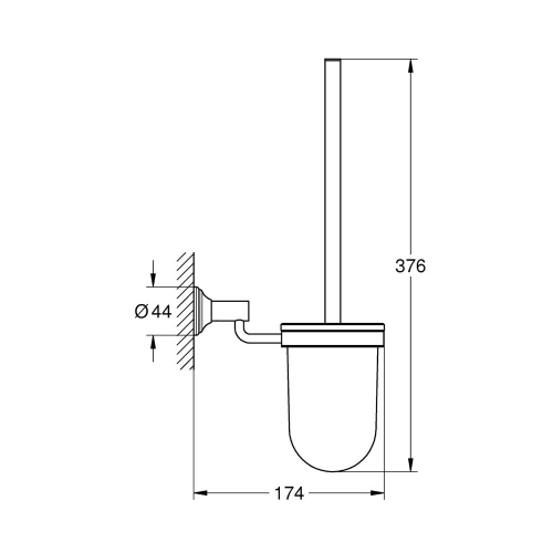 Grohe Essentials Authentic Tuvalet Fırçası Seti - 40658001 - Thumbnail