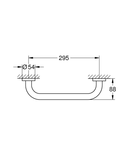 Grohe Essentials Banyo Tutamağı Tutunma Barı Mat Siyah - 1024712430 - Thumbnail