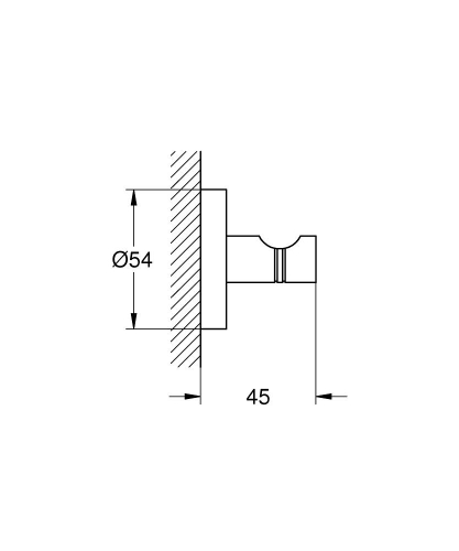 Grohe Essentials Bornoz Askısı Mat Siyah - 1024602430 - Thumbnail