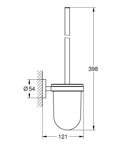 Grohe Essentials Tuvalet Fırçalığı - 1024682430 - Thumbnail